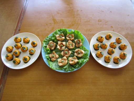 甜品点心《金玉满堂》及  五色蔬果《花开富贵》